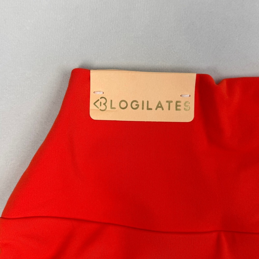 Blogilates Crisscross Slit Skort Spicy Orange Activewear Skirt with Pockets M - Picture 4 of 7